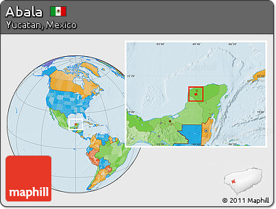 Political Location Map of Abala