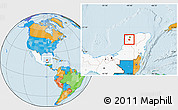 Political Location Map of Abala, highlighted country