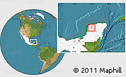 Satellite Location Map of Abala, highlighted country