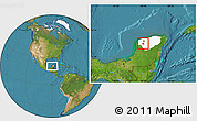 Satellite Location Map of Abala, highlighted parent region