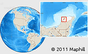 Shaded Relief Location Map of Abala, highlighted parent region