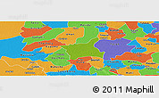 Physical Panoramic Map of Abala, political outside