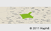 Physical Panoramic Map of Abala, shaded relief outside
