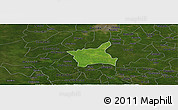 Satellite Panoramic Map of Abala, darken