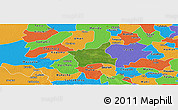 Satellite Panoramic Map of Abala, political outside