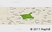 Satellite Panoramic Map of Abala, shaded relief outside