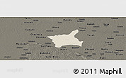 Shaded Relief Panoramic Map of Abala, darken