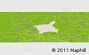 Shaded Relief Panoramic Map of Abala, physical outside