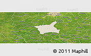Shaded Relief Panoramic Map of Abala, satellite outside