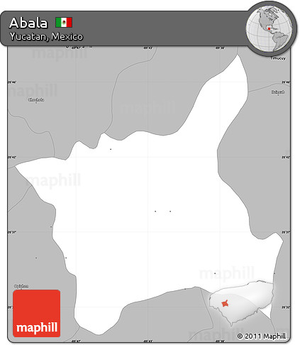 Gray Simple Map of Abala