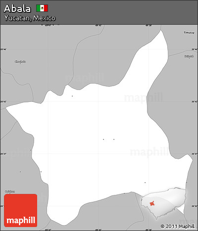 Gray Simple Map of Abala