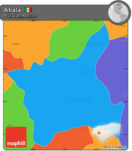 Political Simple Map of Abala