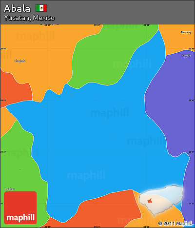 Political Simple Map of Abala