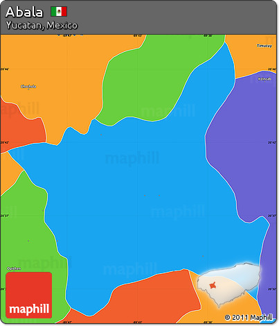 Political Simple Map of Abala