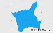 Political Simple Map of Abala, single color outside