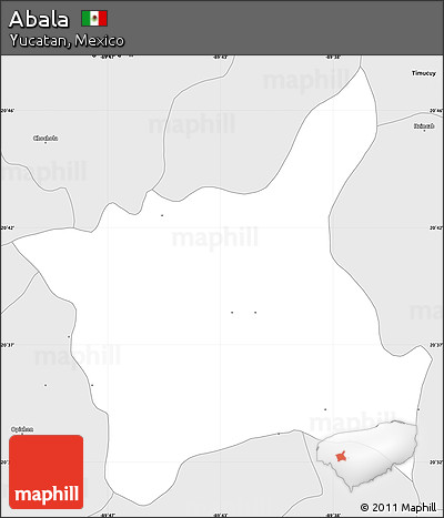 Silver Style Simple Map of Abala