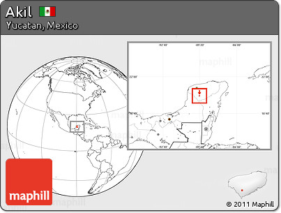 Blank Location Map of Akil
