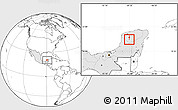 Blank Location Map of Akil, highlighted country