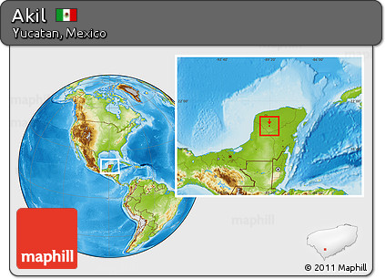Physical Location Map of Akil