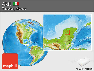Physical Location Map of Akil