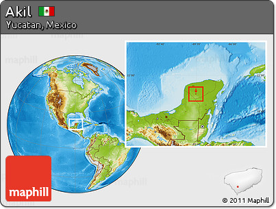 Physical Location Map of Akil