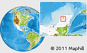 Physical Location Map of Akil, highlighted country