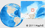 Shaded Relief Location Map of Akil, highlighted country