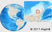 Shaded Relief Location Map of Akil, highlighted parent region