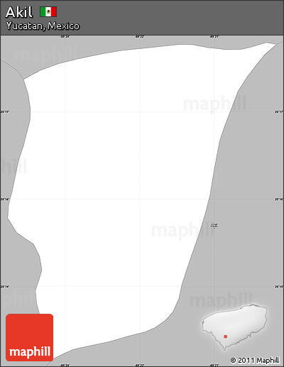 Gray Simple Map of Akil
