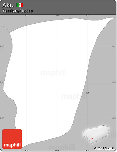 Gray Simple Map of Akil