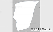 Gray Simple Map of Akil, single color outside