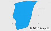 Political Simple Map of Akil, cropped outside