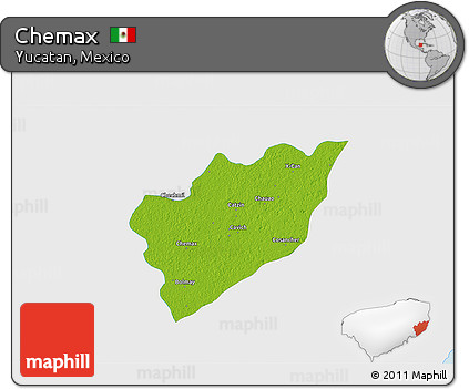 Physical 3D Map of Chemax, single color outside