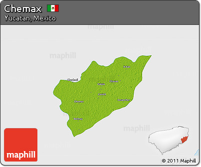 Physical 3D Map of Chemax, single color outside