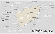 Shaded Relief 3D Map of Chemax, desaturated