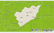 Shaded Relief 3D Map of Chemax, physical outside