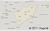 Shaded Relief 3D Map of Chemax, semi-desaturated