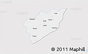 Silver Style 3D Map of Chemax, single color outside