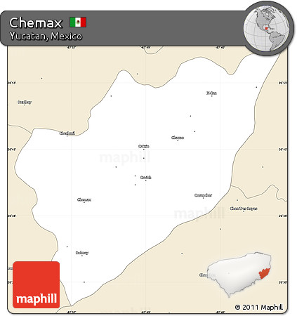 Classic Style Simple Map of Chemax