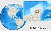 Shaded Relief Location Map of Homun