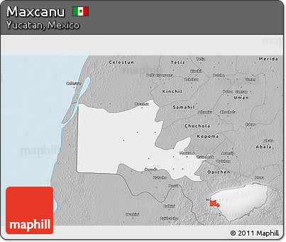 Gray 3D Map of Maxcanu