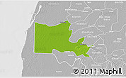 Physical 3D Map of Maxcanu, lighten, desaturated