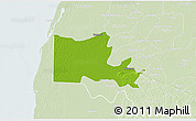 Physical 3D Map of Maxcanu, lighten