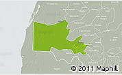 Physical 3D Map of Maxcanu, lighten, semi-desaturated