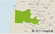 Physical 3D Map of Maxcanu, shaded relief outside