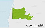 Physical 3D Map of Maxcanu, single color outside