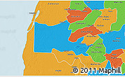 Political 3D Map of Maxcanu