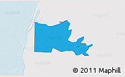 Political 3D Map of Maxcanu, single color outside