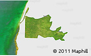 Satellite 3D Map of Maxcanu, single color outside