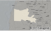 Shaded Relief 3D Map of Maxcanu, darken, semi-desaturated